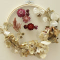 Decorative wreath made of dried flowers grown and preserved in my flower farm 